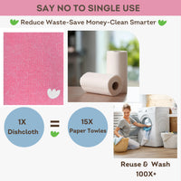Swedish Dishcloths Ultimate 12 pk Pink Multipurpose Compostable Cleaning Eco Dish Cloths