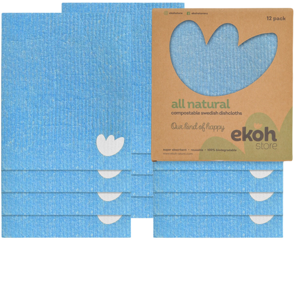 Swedish Dishcloths Ultimate 12 pk Blueberry Multipurpose Compostable Cleaning Eco Dish Cloths