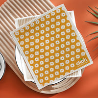 Eco Cleaning Cloths - Swedish Sponge Cloth Original Artist Daisy Pumpkin - Compostable Sponge Cloth (1pc)