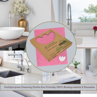 Swedish Dishcloths Ultimate 12 pk Pink Multipurpose Compostable Cleaning Eco Dish Cloths