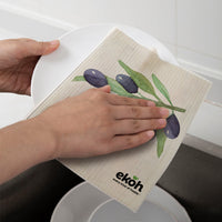Eco Dishcloths Olives 6 Pack Premium Absorbent Swedish Dish Cloths