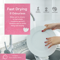 Swedish Dishcloths Ultimate 12 pk Pink Multipurpose Compostable Cleaning Eco Dish Cloths