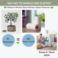 Eco Cleaning Cloths - Swedish Sponge Cloth Olive Topiary - Compostable Sponge Cloth (1pc)