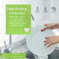 Swedish Dishcloths Ultimate 12 pk Apple Green Multipurpose Compostable Cleaning Eco Dish Cloths