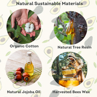 Set of 3 Reusable Beeswax Food Wraps – Happy Avocado Print Bowl Covers