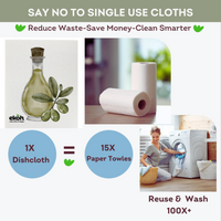Eco Cleaning Cloths - Swedish Sponge Cloth Olive Oil - Compostable Sponge Cloth (1pc)