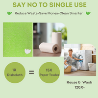 Swedish Dishcloths Ultimate 12 pk Apple Green Multipurpose Compostable Cleaning Eco Dish Cloths