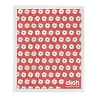 Eco Cleaning Cloths Swedish Sponge Cloth Original Artist Daisy Raspberry (1pc)