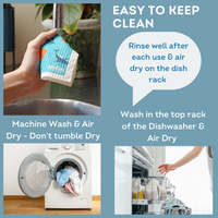 Eco Cloths Swedish Sponge Compostable Dishcloths (1pc) Blue Dolphin