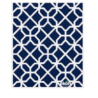 Swedish Dishcloths for Kitchen 2 Pack Eco Cloths Navy Geometric Print