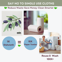 Eco Cloths Swedish Sponge Compostable Dishcloths (1pc) Black Olives