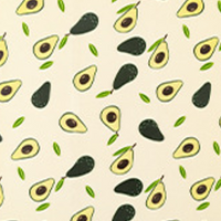 Set of 3 Reusable Beeswax Food Wraps – Happy Avocado Print Bowl Covers