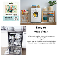 Eco Sponge Dish Cloths Natural Compostable Cleaning Cloths Byron Bay Artist Sunset Prints 3 Pack - Ekoh-Store