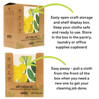 Swedish Dishcloth Bulk Box 1 Print Design 48 Pc Cassia Botanicals Yellow Flower Print - Ekoh-Store