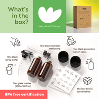 Amber Glass Bottles Refillable Spray & Pump 500ml Bottles (2 pack) - Ekoh-Store