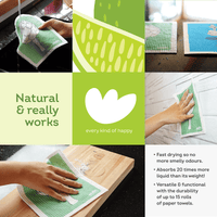 Eco Sponge Cloths Compostable Dishcloths - Swedish Dish Cloths - Veggie Mix Printed Dishwashing Cloths 3 Pack - Ekoh-Store