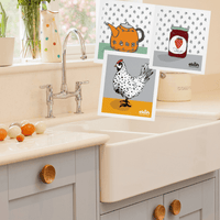 Eco Sponge Dish Cloths Natural Compostable Cleaning Cloths Byron Bay Artist Farmhouse Prints 3 Pack - Ekoh-Store
