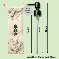 Pump Dispenser Replacement Black Stainless Steel Food Grade 28mm / 1.1inches - Ekoh-Store