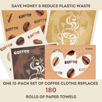 Swedish Dishcloth - 12 Pack Barista Coffee Cloth - Eco Sponge Cloth- Biodegradable Dish Cloth - Ekoh-Store