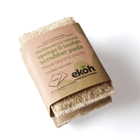 Natural Loofah Sponge Body Scrub & Multipurpose Eco Kitchen Scrubber Sponge 2 Pack - Ekoh-Store