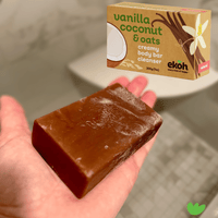 Natural Coconut Soap Bar Organic Hydrating Cleansing Body Wash Bar - Coconut Oats Vanilla Shea - Ekoh-Store