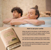 Natural Loofah Sponge Body Scrub & Multipurpose Eco Kitchen Scrubber Sponge 2 Pack - Ekoh-Store