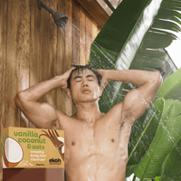 Natural Coconut Soap Bar Organic Hydrating Cleansing Body Wash Bar - Coconut Oats Vanilla Shea - Ekoh-Store