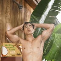 Natural Coconut Soap Bar Organic Hydrating Cleansing Body Wash Bar - Coconut Oats Vanilla Shea - Ekoh-Store