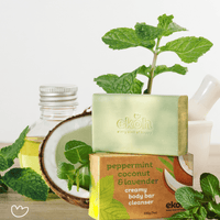 Organic Coconut Soap Bar Premium Eco Body Bar Peppermint Lavender Soap 200g - Ekoh-Store