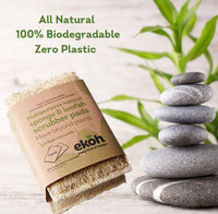 Natural Loofah Sponge Body Scrub & Multipurpose Eco Kitchen Scrubber Sponge 2 Pack - Ekoh-Store