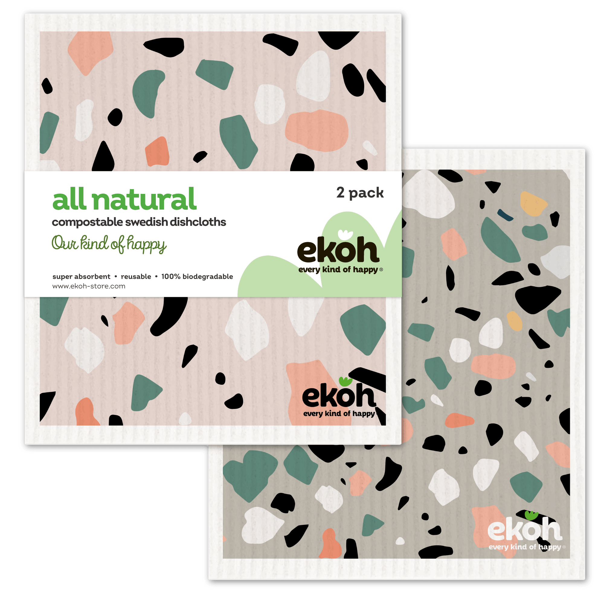 Swedish Dishcloths 12 Pack Compostable Eco Sponge Cloths Rainbow Colou