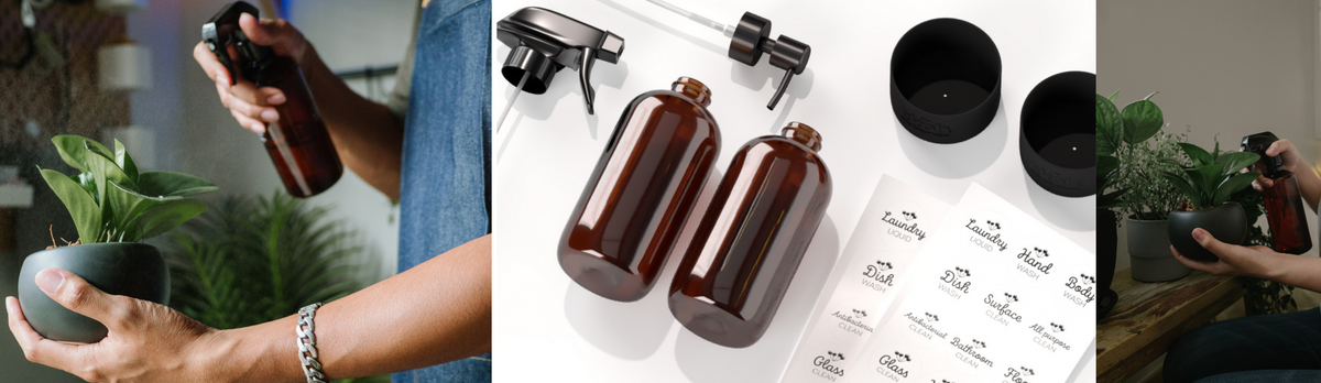 Embrace Eco-Friendly Living with Glass Reusable Spray & Pump Bottles for the Kitchen & Bathroom