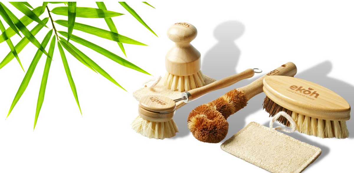 Check Out This Versatile Set Of Natural Bamboo Cleaning Brushes from EKOH