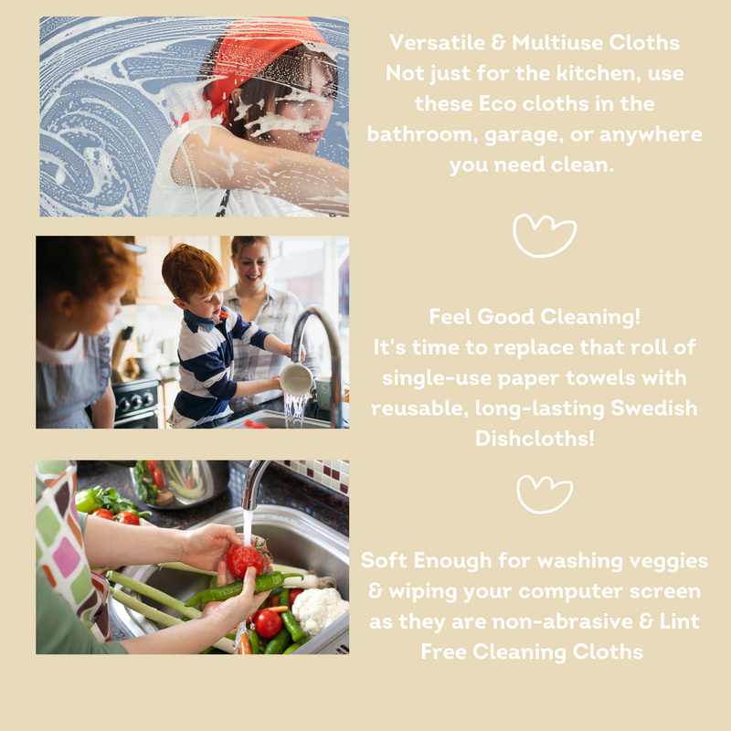 2 pk Swedish Dishcloth Eco Dish Cloths : Arizona Spring Flowers Cleaning Cloths