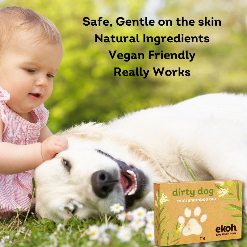 Natural Pet Shampoo Bar - Dirty Dog Mini Soap Bar - 25g/.88oz - Gentle, Eco-friendly Dog Wash