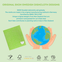 Swedish Dishcloths Ultimate 12 pk Apple Green Multipurpose Compostable Cleaning Eco Dish Cloths