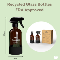 Amber Bottles Bulk Buy Carton: 24 Amber Glass Soap Dispenser & Spray Bottles 500ml ea.