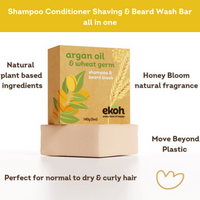 Shampoo Conditioner Bar - Versatile Hair and Body Care Bar for Washing, Conditioning, and Shaving - Suitable for All Hair Types - 140g