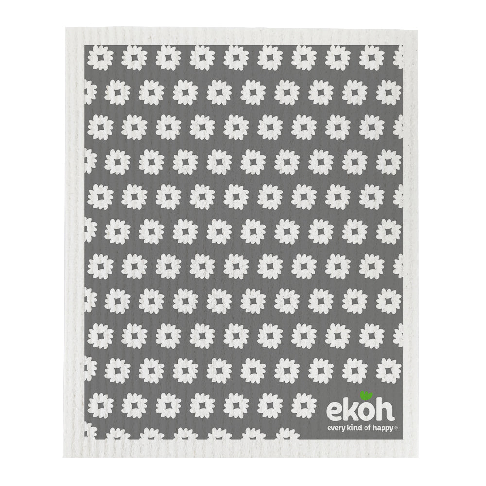 Eco Cleaning Cloths - Swedish Sponge Cloth Original Artist Daisy - Compostable Sponge Cloth (1pc)