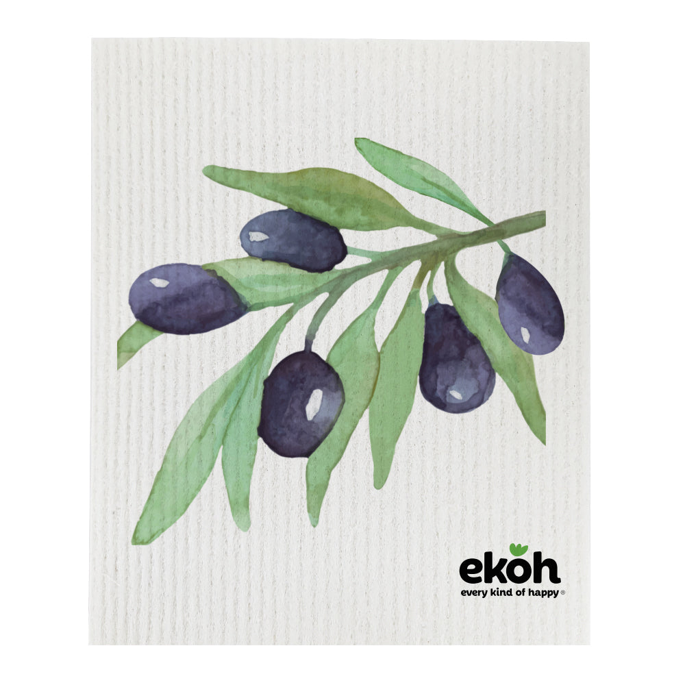 Eco Cloths Swedish Sponge Compostable Dishcloths (1pc) Black Olives