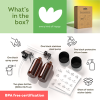 Amber Bottles Bulk Buy Carton: 24 Brown Glass Soap Dispenser & Spray Bottles 500ml ea.