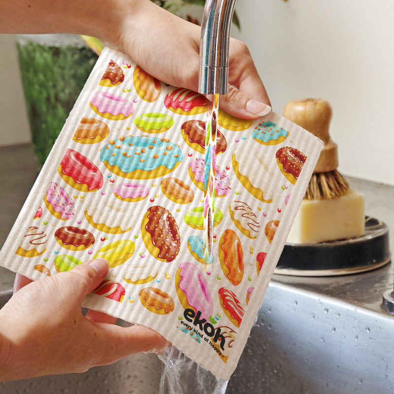 3pk Eco Cleaning Cloths Swedish Dishcloths the Paper Towel and Plastic Sponge Alternative - Sweet Treats