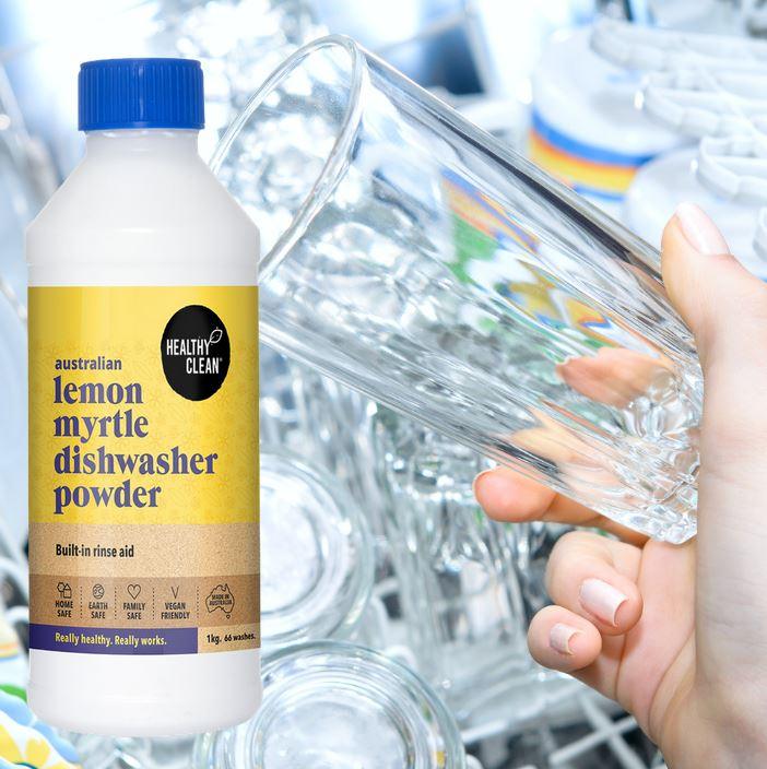 Dishwasher Powder Lemon Myrtle Built In Rinse Aid  66 Washes (1kg/2.2lbs) - Ekoh-Store