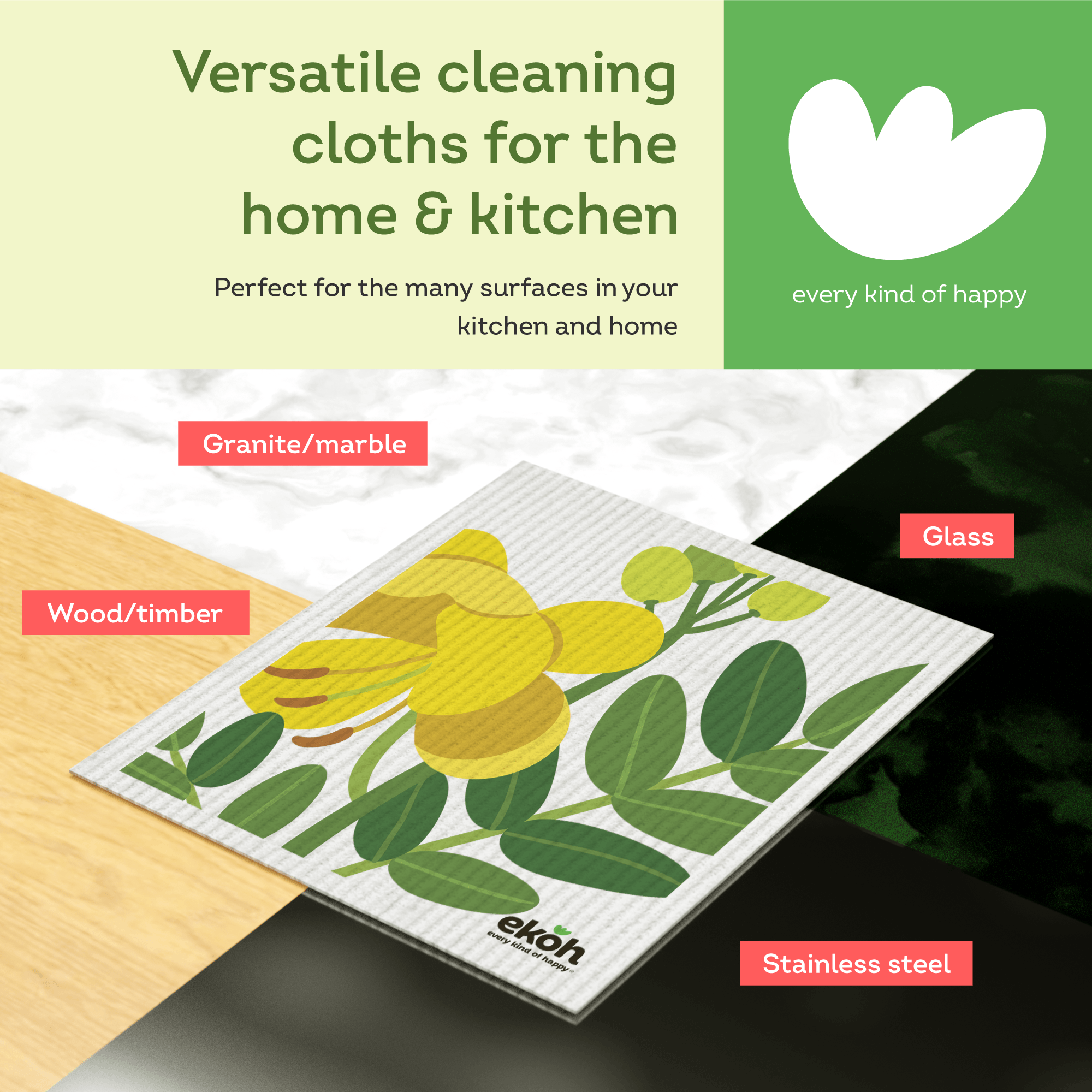 Organic Reusable Dish Cloth – Birdbath