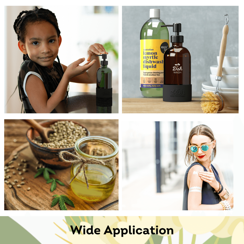 Pump Dispenser Replacement Black Stainless Steel Food Grade 28mm / 1.1inches - Ekoh-Store