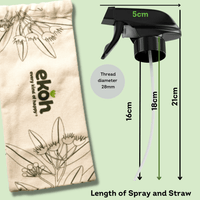 Trigger Spray Pump Dispenser Replacement - Adjustable Nozzle Black BPA Free 28mm/1.1inches - Ekoh-Store