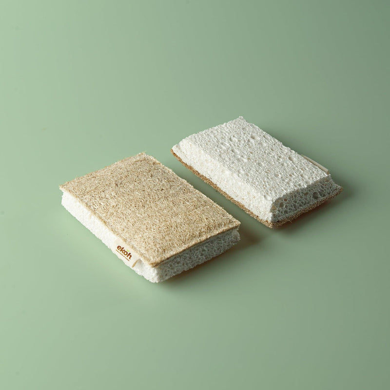 Organic Loofah Dish Cleaning Sponge Dishwashing Scrub Zero Waste – JUTURNA  STUDIOS