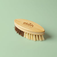 Multipurpose Bamboo Brush & Loofah Set Scrubbers Bottle & Dish Brushes 6 Pk. - Ekoh-Store