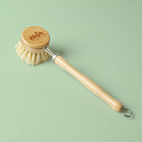 Bamboo Dish Brush Replacement Head Natural Soft Sisal Bristles - Ekoh-Store