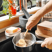 Dish Brushes & Scrubbers Bamboo Kitchen Starter Brush Kit 5 Pack - Ekoh-Store